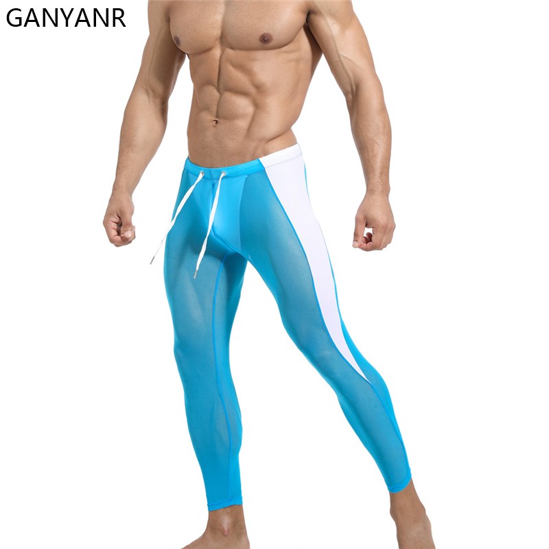 GANYANR Running Tights Men Com - Compression Long Pant review and price