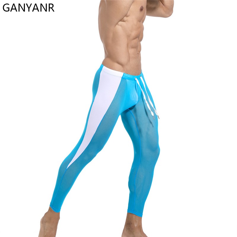 GANYANR Running Tights Men Com - Compression Long Pant review and price