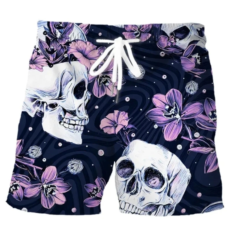 Hawaiian Men Swim Trunks Skull - Trunk Breathable Men review and price