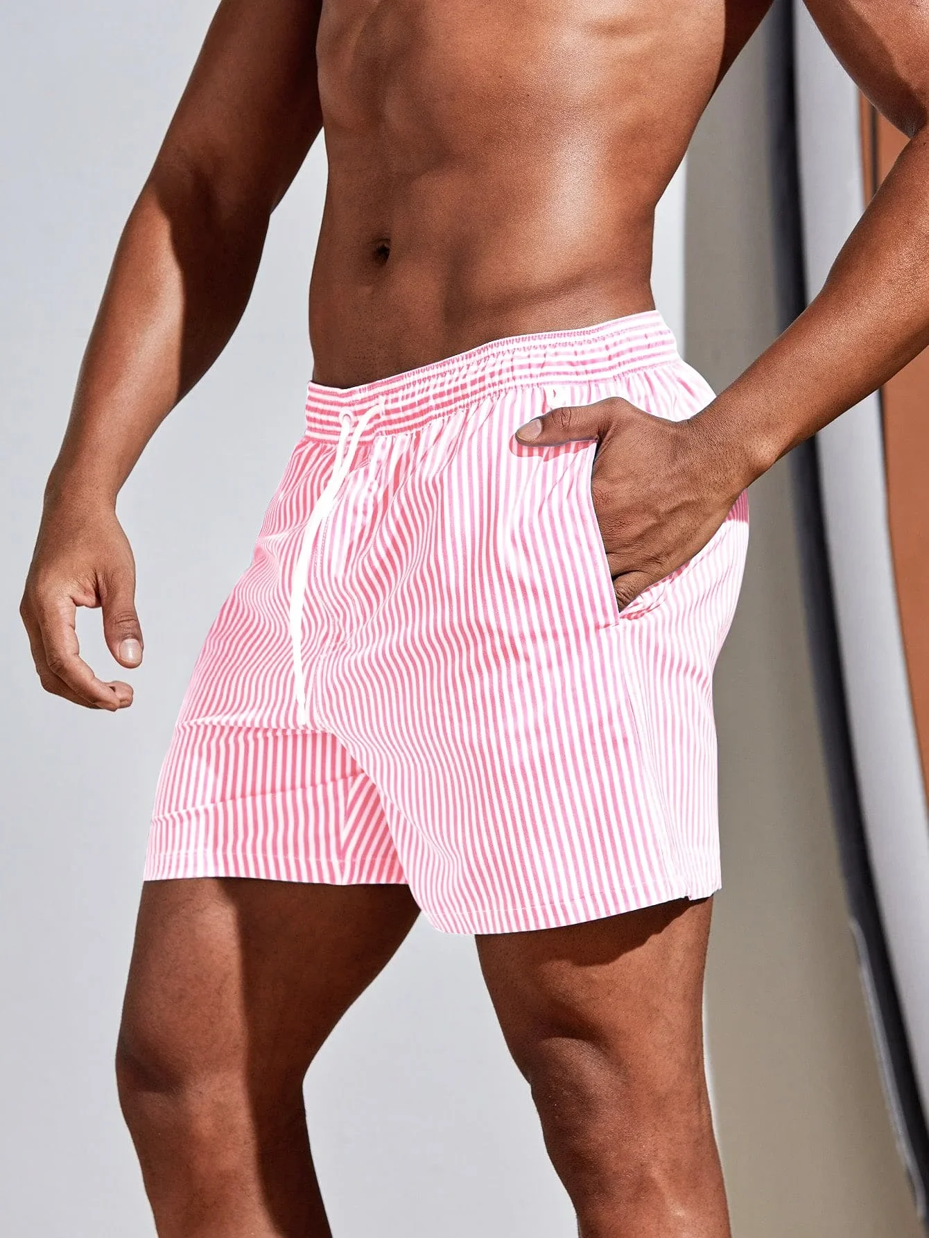 Men Vertical Striped Drawstrin - Bamboo Fiber Trunk review and price