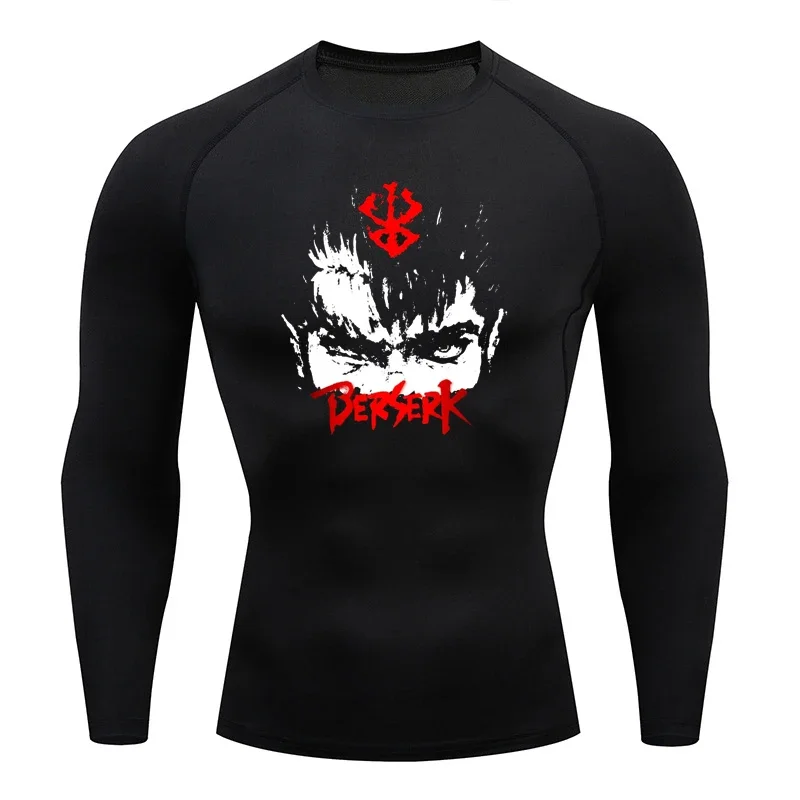 Sportswear for Men Gym Anime B - T Shirt Tight Fit review and price