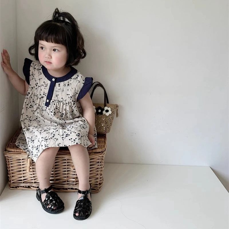 Girls summer floral dress 2024 - Undershirt Crew Neck review and price