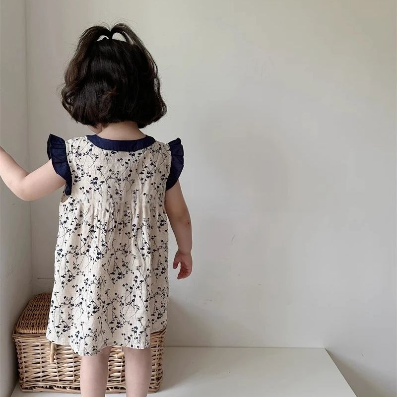 Girls summer floral dress 2024 - Undershirt Crew Neck review and price