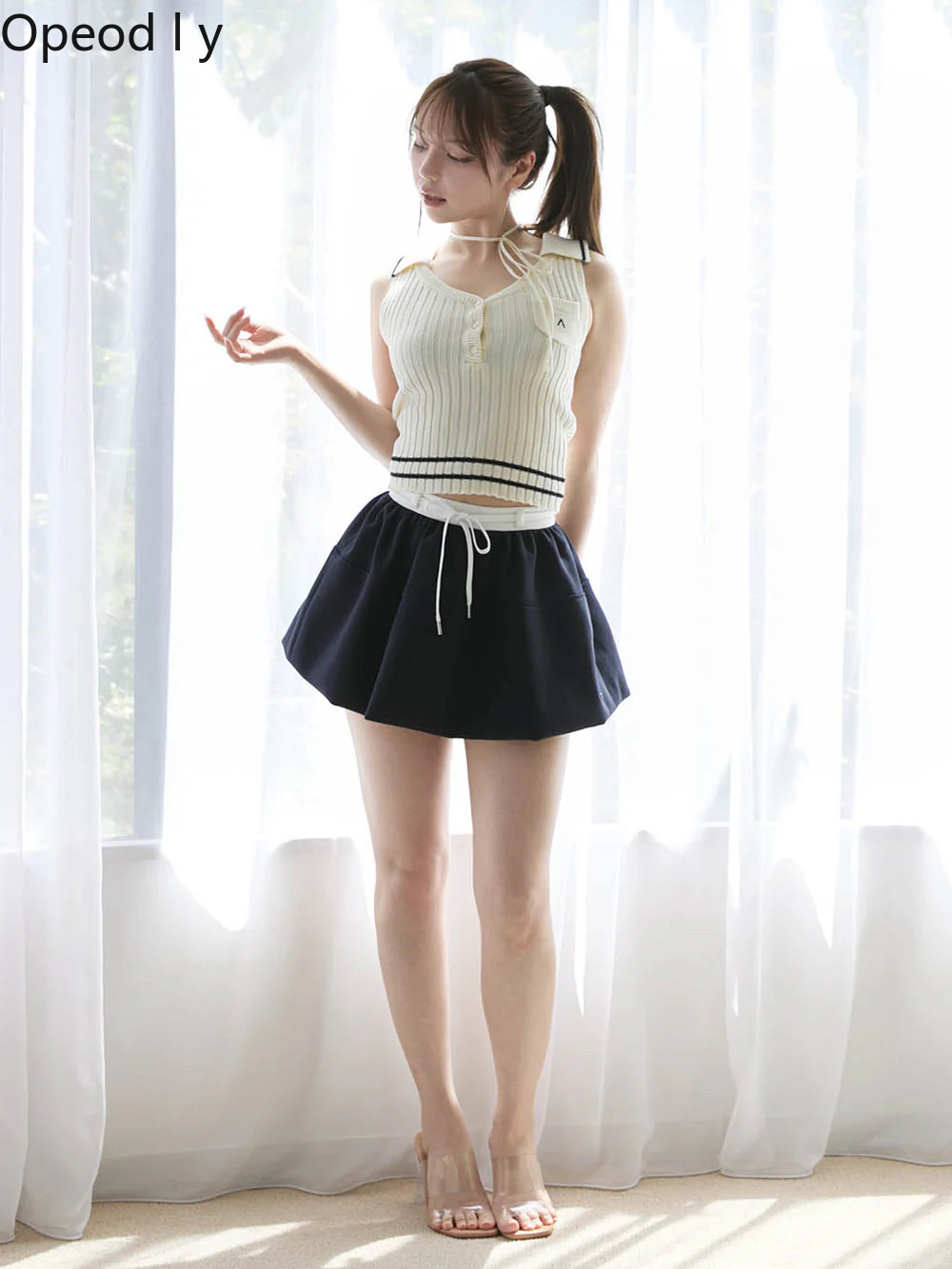 Japanese Sweet Lapel Twist V-n - Suspender Tank Top review and price