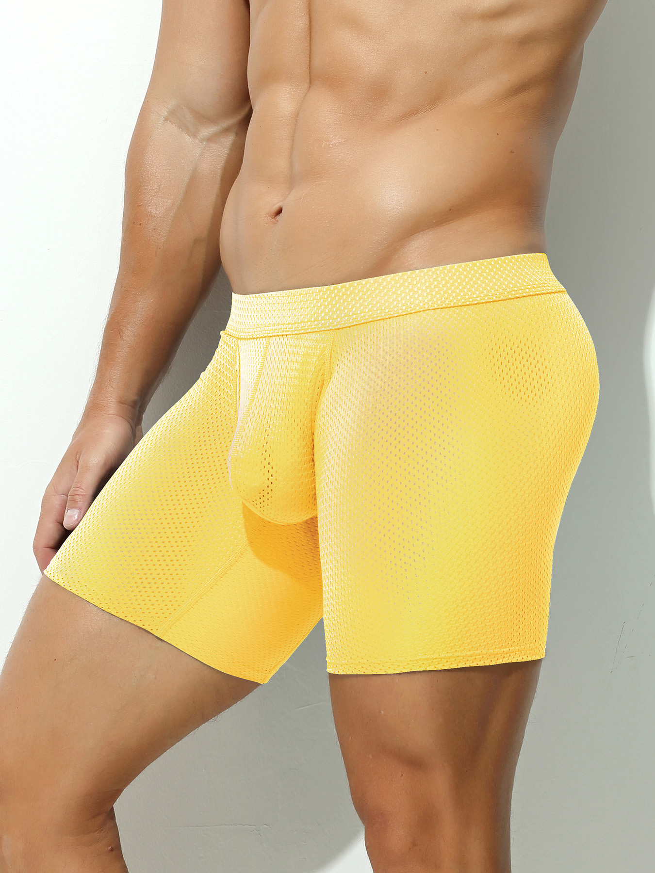 1pcs Men's Long Boxer Underwea - Mesh Sport Boxer review and price